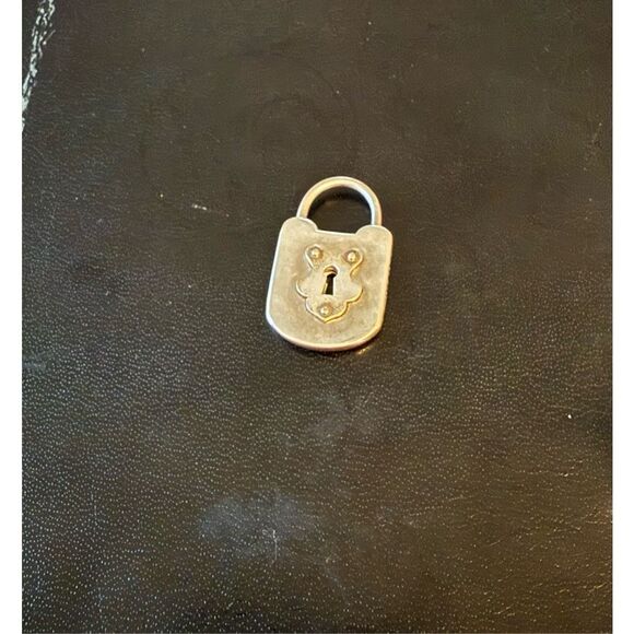 Tiffany & Co. Sterling Silver Hammered Lock Pendant - Picture 3 of 4